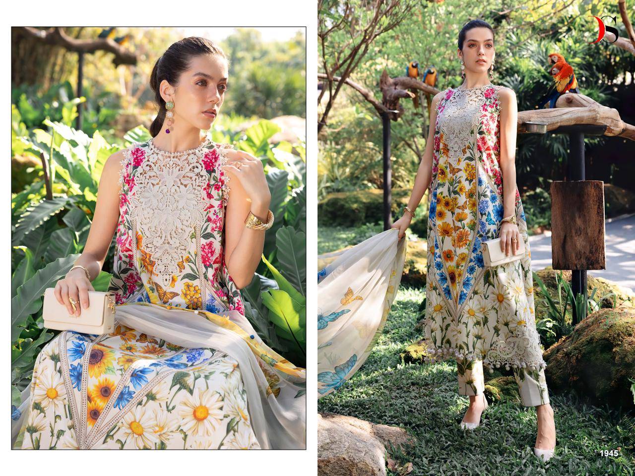 MARIA B. Mprint-6  by DEEPSY SUITS 1941 TO 1948 SERIES Pakistani Stylish Embroidered Pure Cotton Dresses At Wholesale Price
